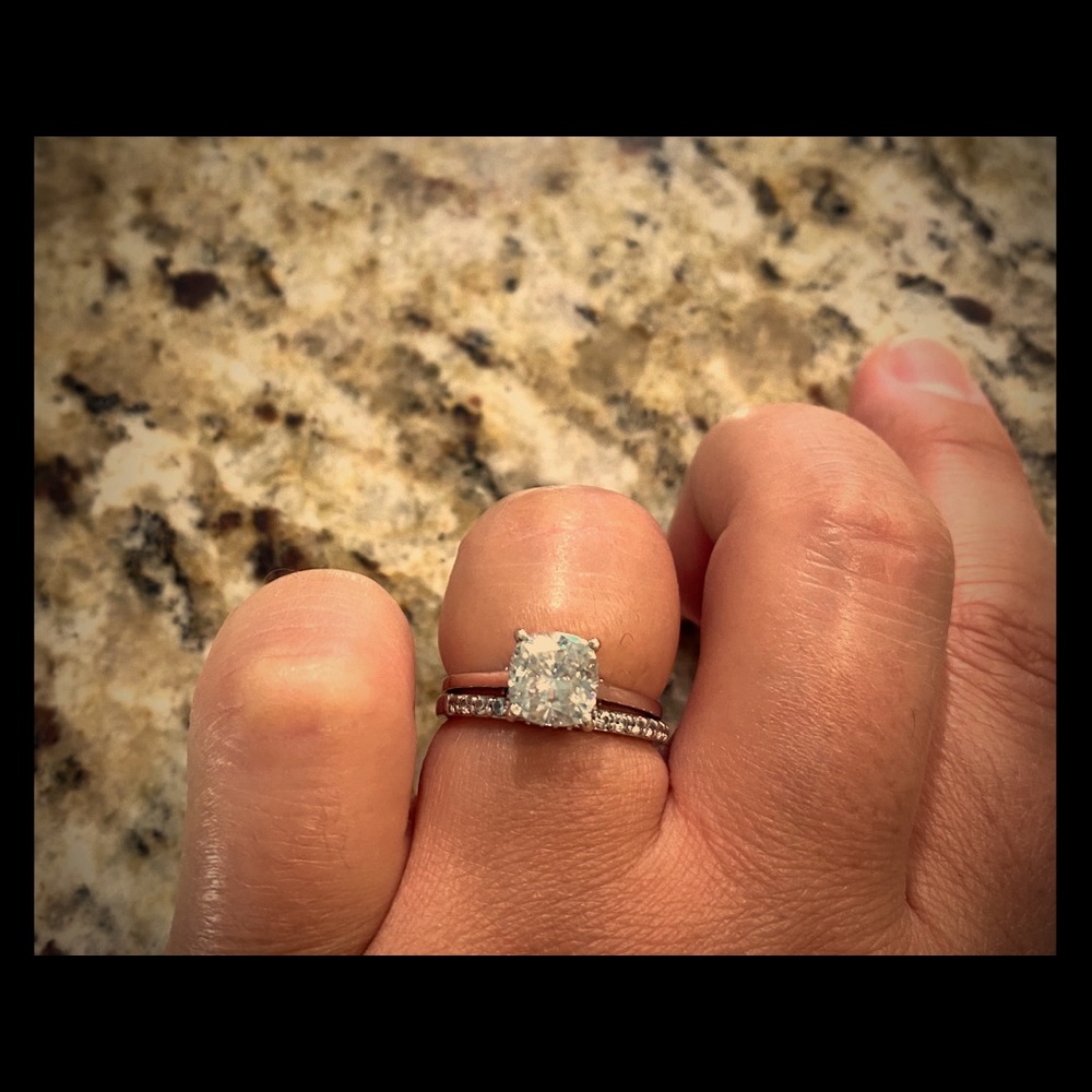 Wedding Ring Set Moissanite 1.5 ct